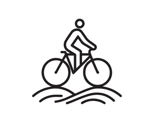 Obraz premium silhouette of a cyclist