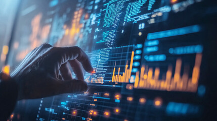 Economic data visualizations forecasting global industry trends