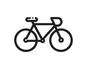 Fototapeta premium black bicycle isolated on white