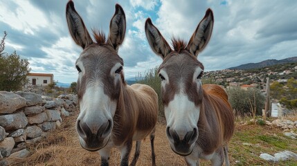 Majestic Mules: A Rural Charm