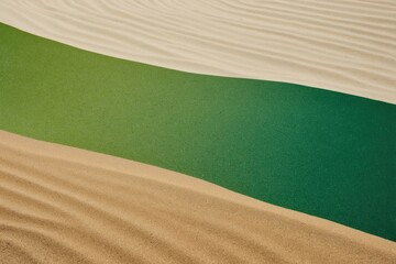 Tranquil Gradient Field from Sandy Beige to Lush Emerald for Organic and Natural Design