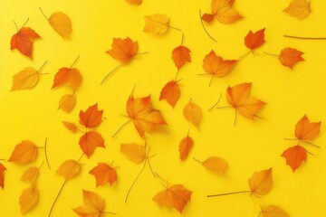 leaves over a color background