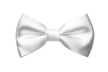Naklejka premium White bow tie isolated on white background