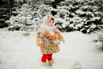 girl in winter clothes