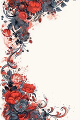 vintage soft color background with floral ornament decoration for invitation card background design