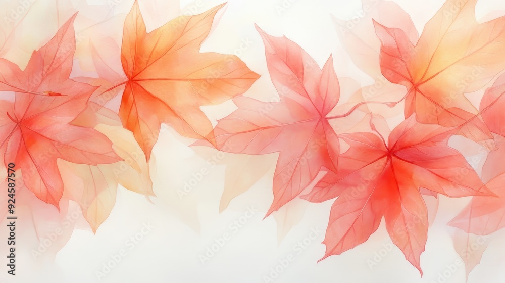 Canvas Prints a close up of a row of red leaves with a white background