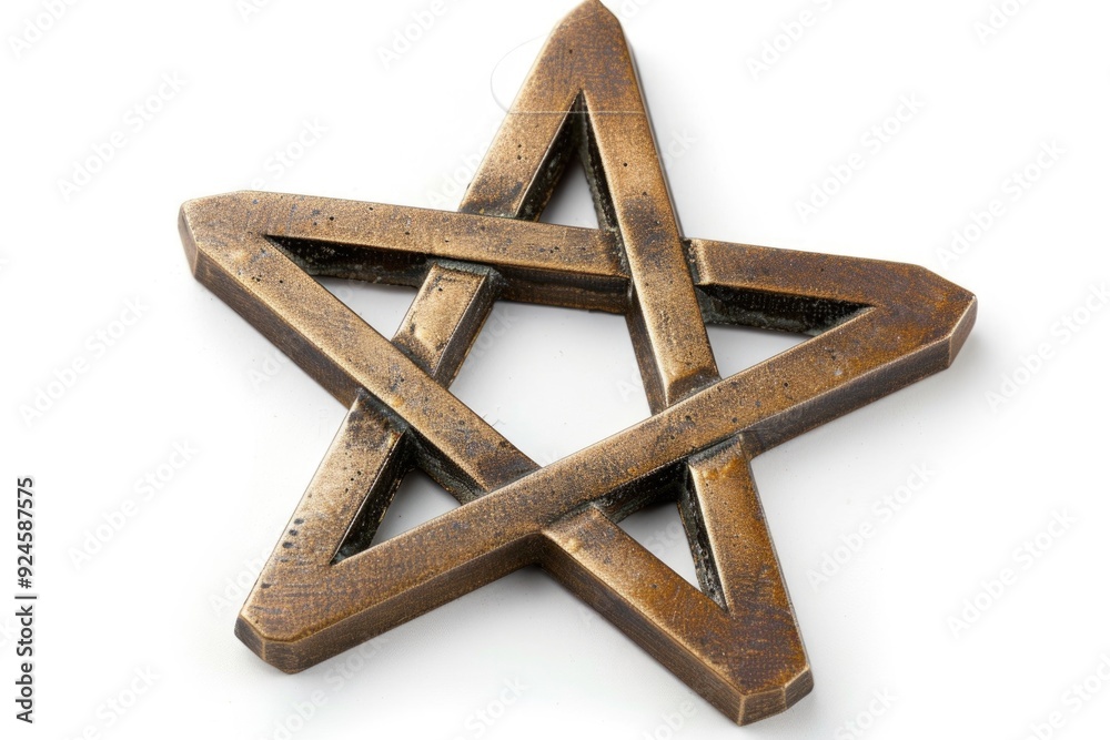 Poster a star shaped object sits on a white background, perfect for use in designs and illustrations