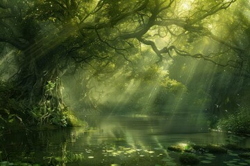 Mystical Forest Lake