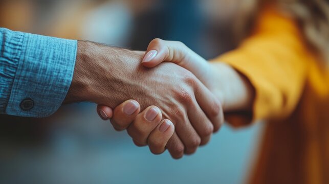 Business Recruiting And Consulting Handshake. Diverse Group, Generative AI