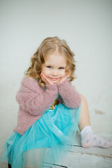 portrait of a girl in studio