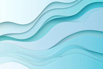 Fototapeta premium A blue wave with paper waves on it