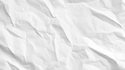 Obraz premium Close-up of a crumpled white paper texture.