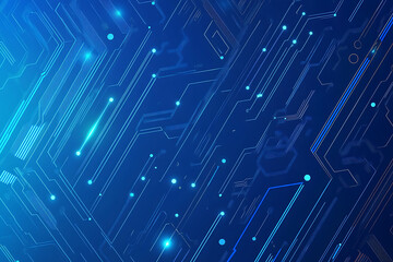 Futuristic vector illustration of a blue circuit board with intricate digital patterns, ideal for modern tech backgrounds and interfaces.
