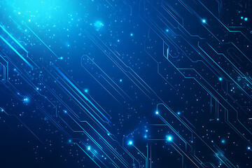 Futuristic vector illustration of a blue circuit board with intricate digital patterns, ideal for modern tech backgrounds and interfaces.
