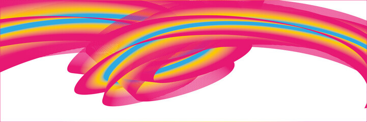 Modern abstract pink yellow blue wave liquid lines background having transparent background