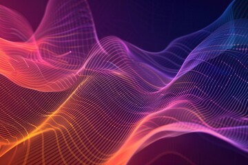 A computer-generated image of colorful wave-like lines