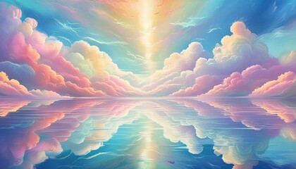 Fantasy landscape art scifi planet pastel illustration, AI generative