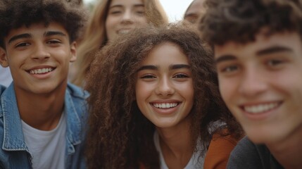 Fototapeta premium Friendly Group Selfie