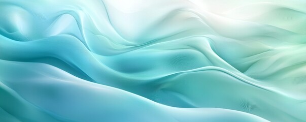 Obraz premium A serene wave of soft blue and white fabric creates a tranquil and calming ambience, perfect for backgrounds and designs.