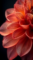 Digital macro photograph of delicate flower petalsy poster background