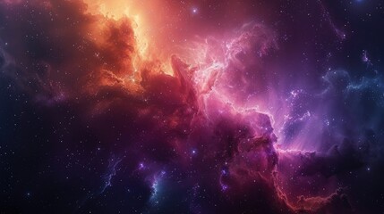 Fototapeta premium Colorful space galaxy cloud nebula. Universe science astronomy. Supernova background wallpaper.