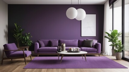 Interior of Chick Purple Oasis living room