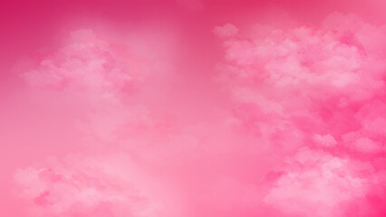 Pink Gradient Cloudscape. The soft pink clouds and smooth gradient.