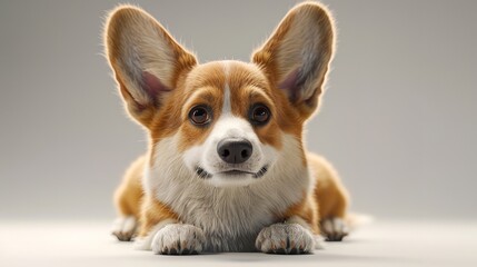 Obraz premium A picture of a dog peeping a tongue with a peaceful expression on the face.