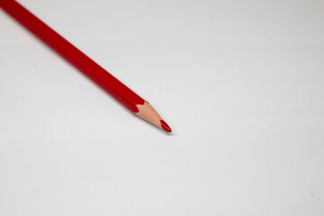 colored pencils for drawing and coloring. red pencil