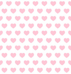 Valentine pink hearts seamless pattern texture