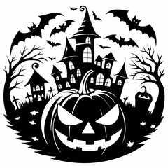 Halloween pumpkin vector svg,house svg,ghoust svg