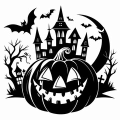 Halloween pumpkin vector svg,house svg,ghoust svg