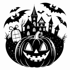 Halloween pumpkin vector svg,house svg,ghoust svg