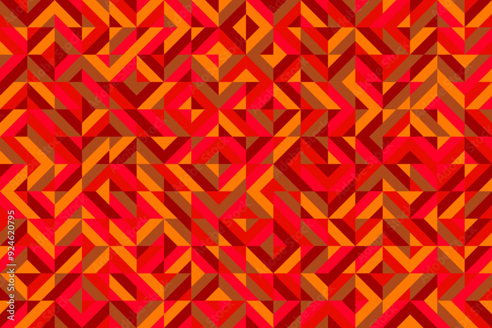 Wall mural geometrical abstract mosaic pattern background design - colorful geometric vector illustration