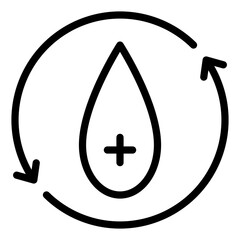 Blood icon in outline style