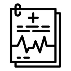 Medical Report icon in outline style