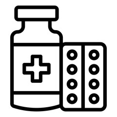 Fototapeta premium Pharmacy icon in outline style