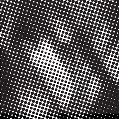 Black and white halftone pattern with background