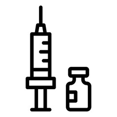 Vaccine icon in outline style