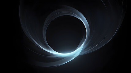 Black background with a colorful soft, ethereal light flowing through the center.	