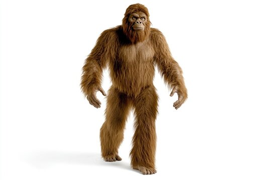 A hairy humanoid creature standing with a neutral expression