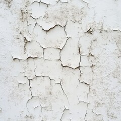 Obraz premium Shattered and Damaged White Wall Texture Background: A Visual Representation of Urban Decay and Structural Ruins.