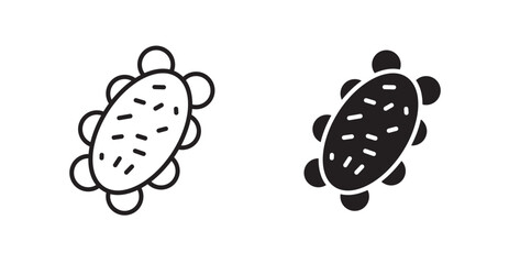 Sea cucumber vector icon in solid and outline style