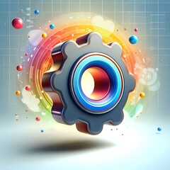 Obraz premium COLOR CIRCLE 3D ICON