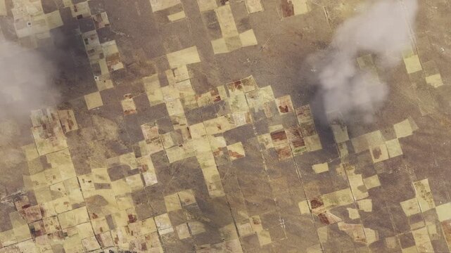 Top aerial view of Thar Desert in Rajasthan. India