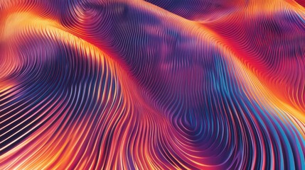 Dynamic Waves of Color An Abstract Journey of Flow