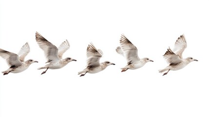Obraz premium Graceful Birds in Flight Elegant Movements Captured in Motion