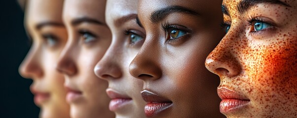 Diverse People Face Collage, Generative AI