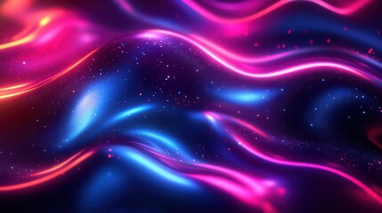 Obraz premium Vivid Abstract Waves of Color and Light