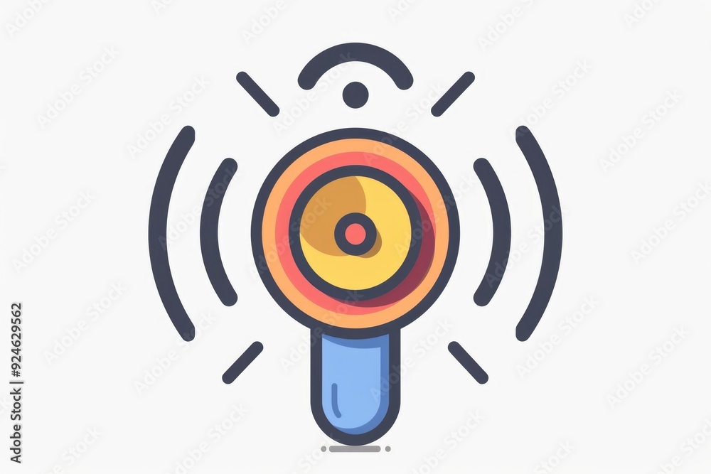 Poster a microphone captures the sound wave, useful for audio or music related themes